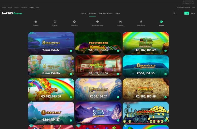 jackpots gokkasten bet365