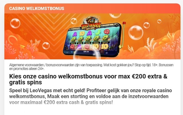 Leovegas Welkomstbonus