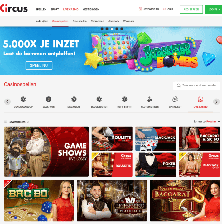circus casino homepage