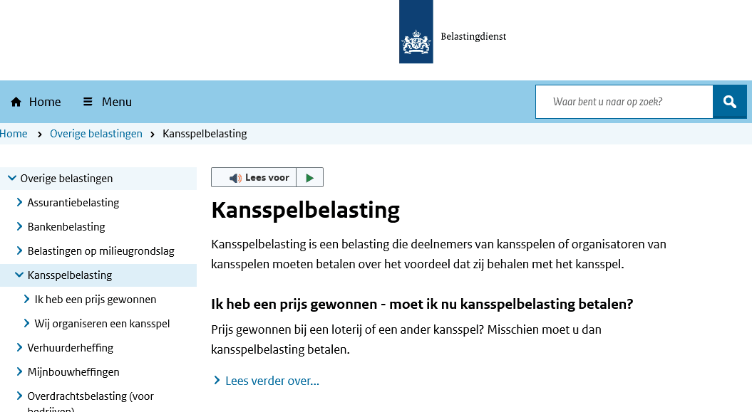 Kansspelbelasting