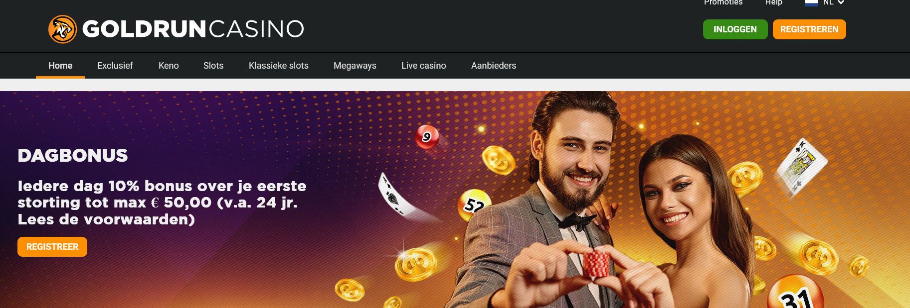 goldrun casino homepage