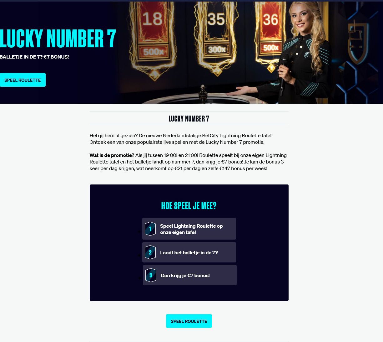 De Lucky Number 7 promotie code