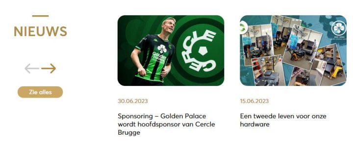 Golden Palace Hoofdsponsor Van Cercle Brugge