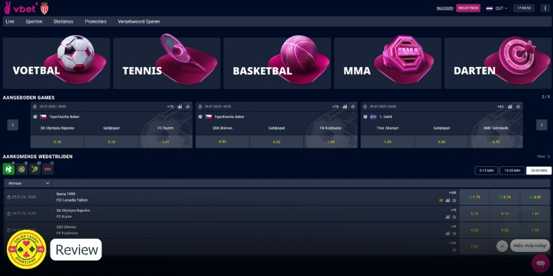 Vbet Homepage Screenshot