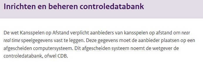 Controledatabank Van De Kansspelautoriteit