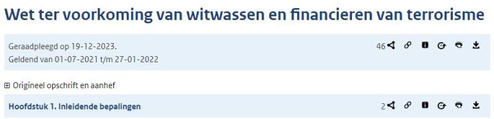 Wet Ter Voorkoming Witwassen En Financieren Van Terrorisme