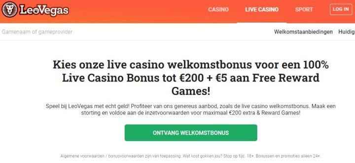 Leovegas Bonus