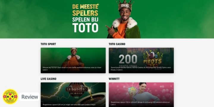 Toto Casino Review Homepage Screenshot