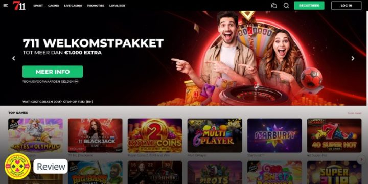 Onlinecasino.amsterdam Review 711 Casino Homepage