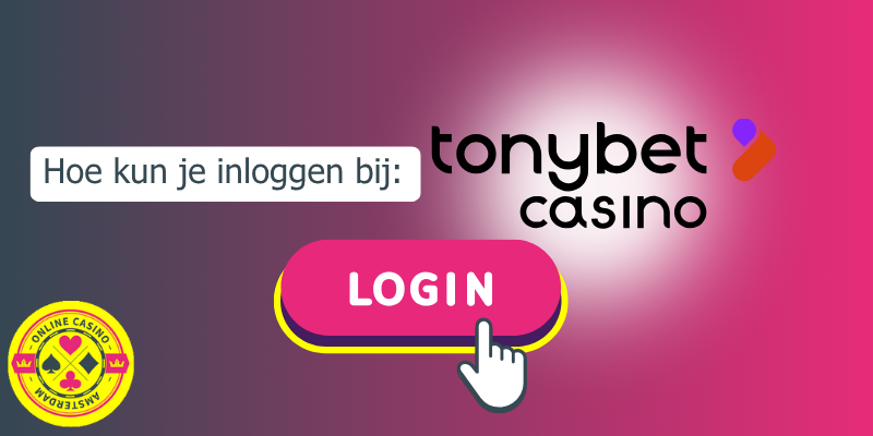 Screenshot des Tonybet Login-Formulars auf einem Handy