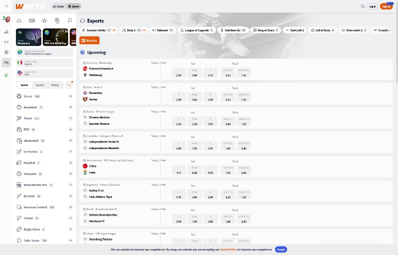 Online Sports Screenshot