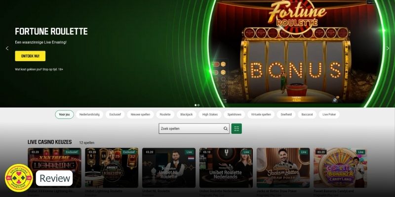 Unibet Recensie Live Casino Lobby