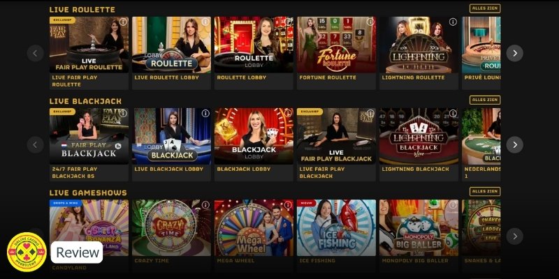 Fair Play Live Casino Lobby