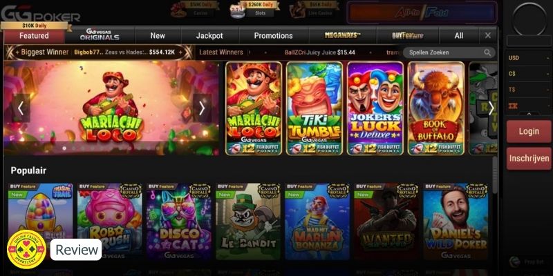 Casino Slots lobby