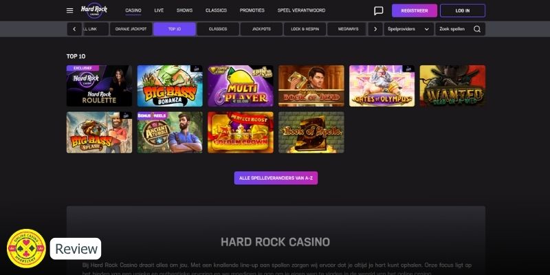 Hard Rock Casino Top 10 Spellen