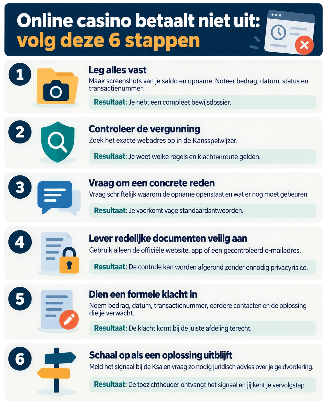 Online Casino Betaalt Niet Uit 6 Stappen