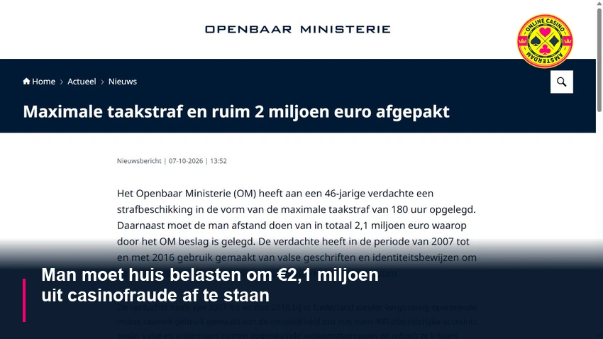 Casinofraude Om 21 Miljoen