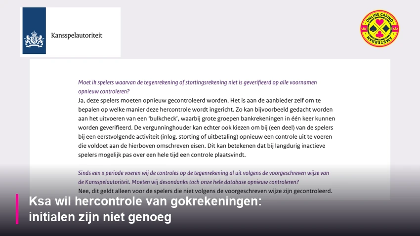 Ksa Hercontrole Bankrekeningen