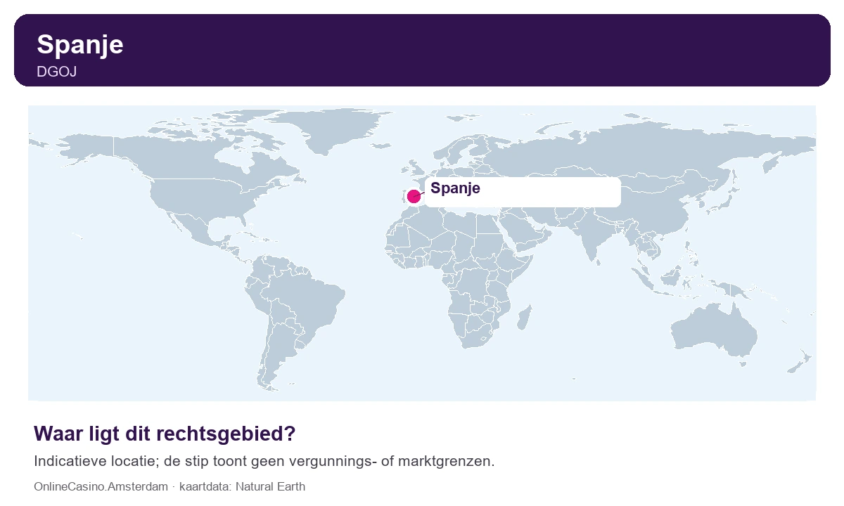 Locatie van Spanje op de wereldkaart