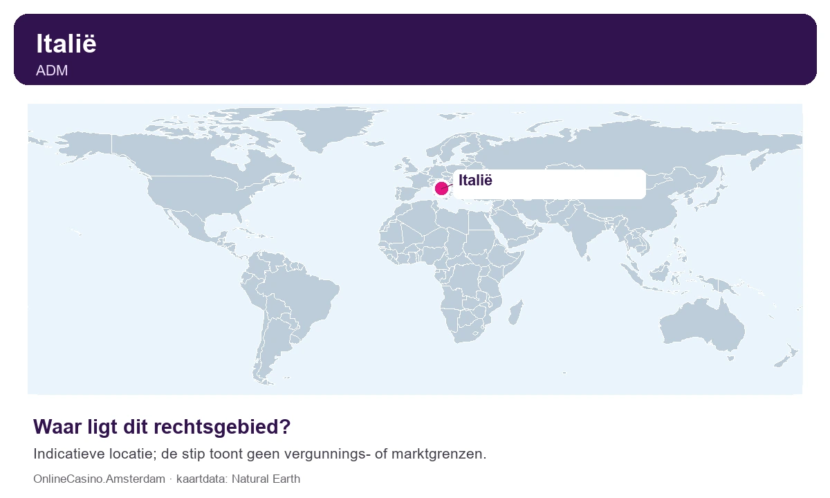 Locatie van Italië op de wereldkaart