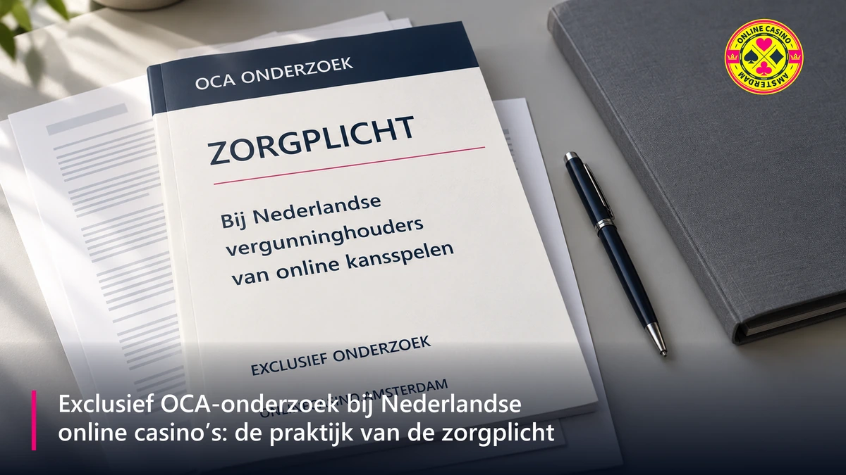 Zakelijke illustratie bij het OCA-onderzoek naar de zorgplicht van online casino’s