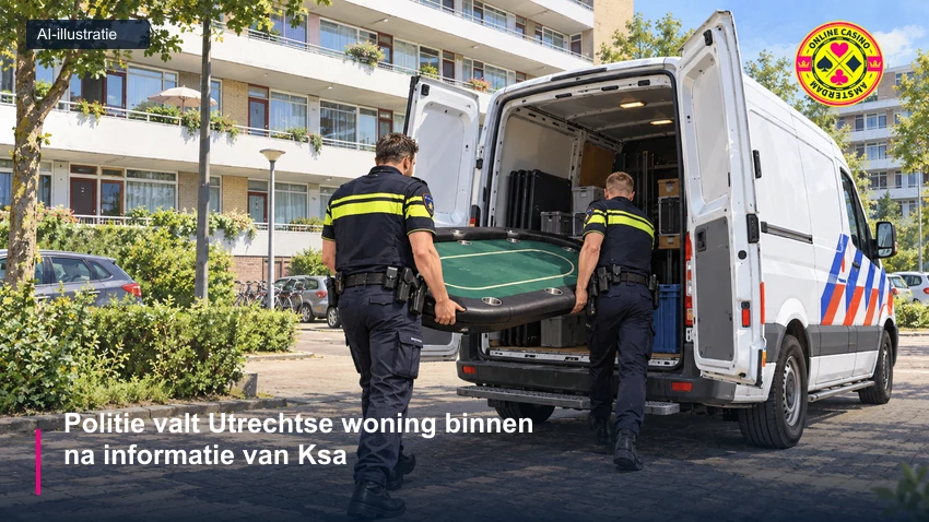 Utrecht Politie Pokertafel Illustratie