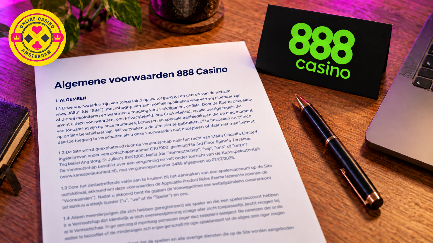 Algemene voorwaarden van 888.nl uitgelegd